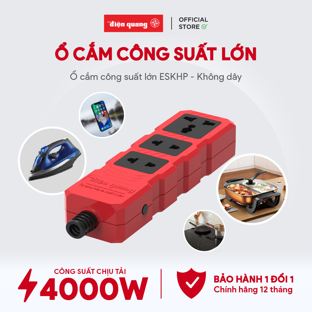 Ổ Cắm Công Suất Lớn Điện Quang ĐQ ESKHP 3RB