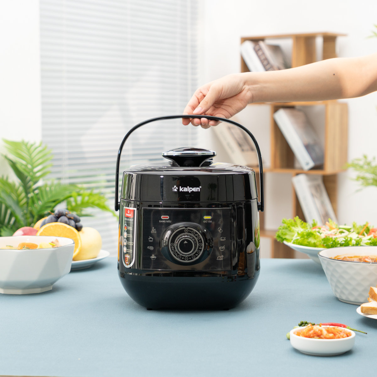 Nồi áp suất điện lòng nồi Inox 304 Kalpen P7 dung tích 3L công suất 700W bảo hành 2 năm - Hàng chính hãng