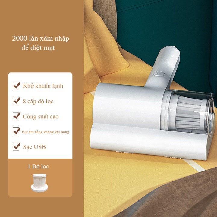 Máy Hút Bụi Giường Đệm, Chăn Ga Sofa Cao Cấp, Máy Hút Bụi Diệt Khuẩn - Tặng Kèm Đầu Lọc Dự Phòng