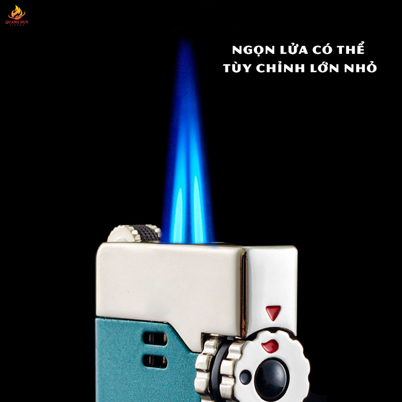 Bật lửa khò 2 tia jobon, cửa sổ hiển thị gas tiện lợi