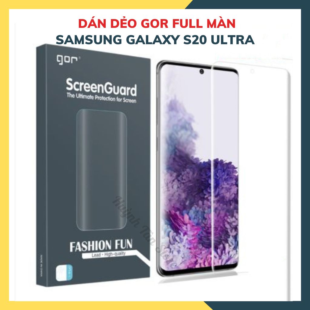 Dán dẻo GOR full màn hình 3D dành cho samsung galaxy s20 ultra trong suốt, bảo vệ màn hình - hàng nhập khẩu