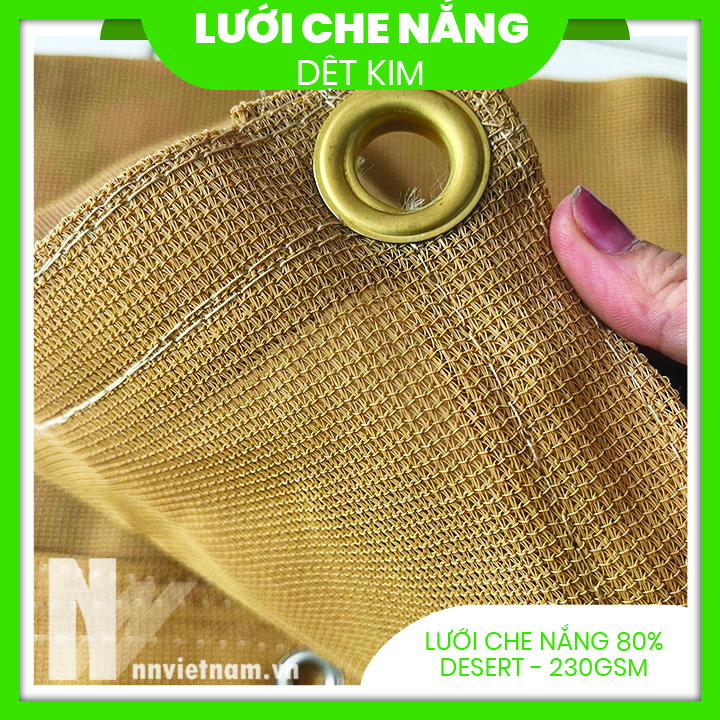 LƯỚI CHE NẮNG - MAY VIỀN, KHUY - MÀU KEM