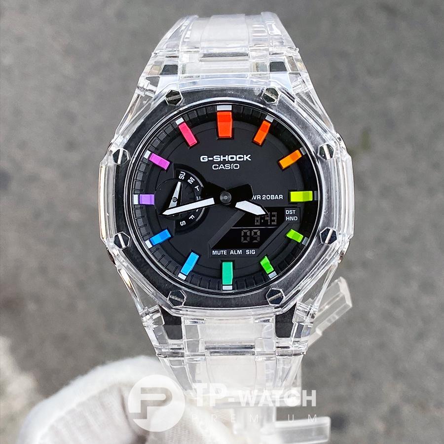 Đồng Hồ Nam Dây Nhựa Casio G-Shock GA-2100SKE-7A AP CUSTOM SKELETON x RAINBOW ROYAL OAK