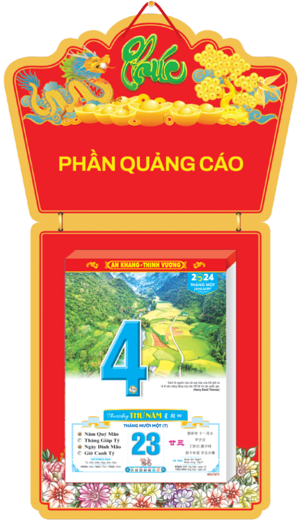 Lịch 2024, lịch treo tường 2024, lịch bloc 2024, cuốn lịch 2024, lich tết 2024, Lịch Bloc 2024 Cực Đại Đại Việt Á VIỆT NAM QUÊ HƯƠNG TÔI DVA13 – 14