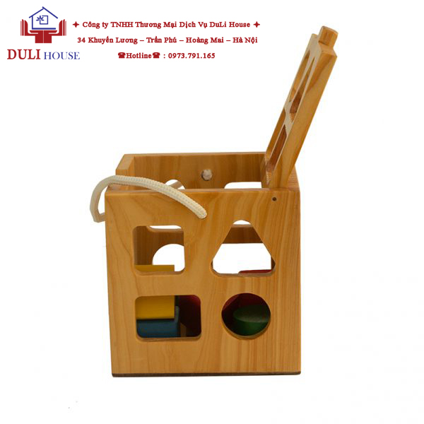 Hộp thả hình 140 X 140, đồ chơi thả hình khối bằng gỗ, đồ chơi trẻ em