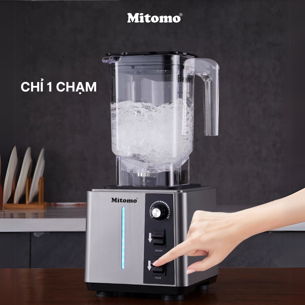 Máy xay công nghiệp, máy xay sinh tố đa năng Mitomo KD-1800, chuyên dụng cho kinh doanh hàng chính hãng - BH 3 năm