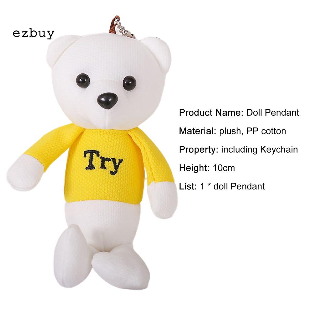 Cute Key Pendant Cartoon Bear Plush Pendant Decorative for Decoration