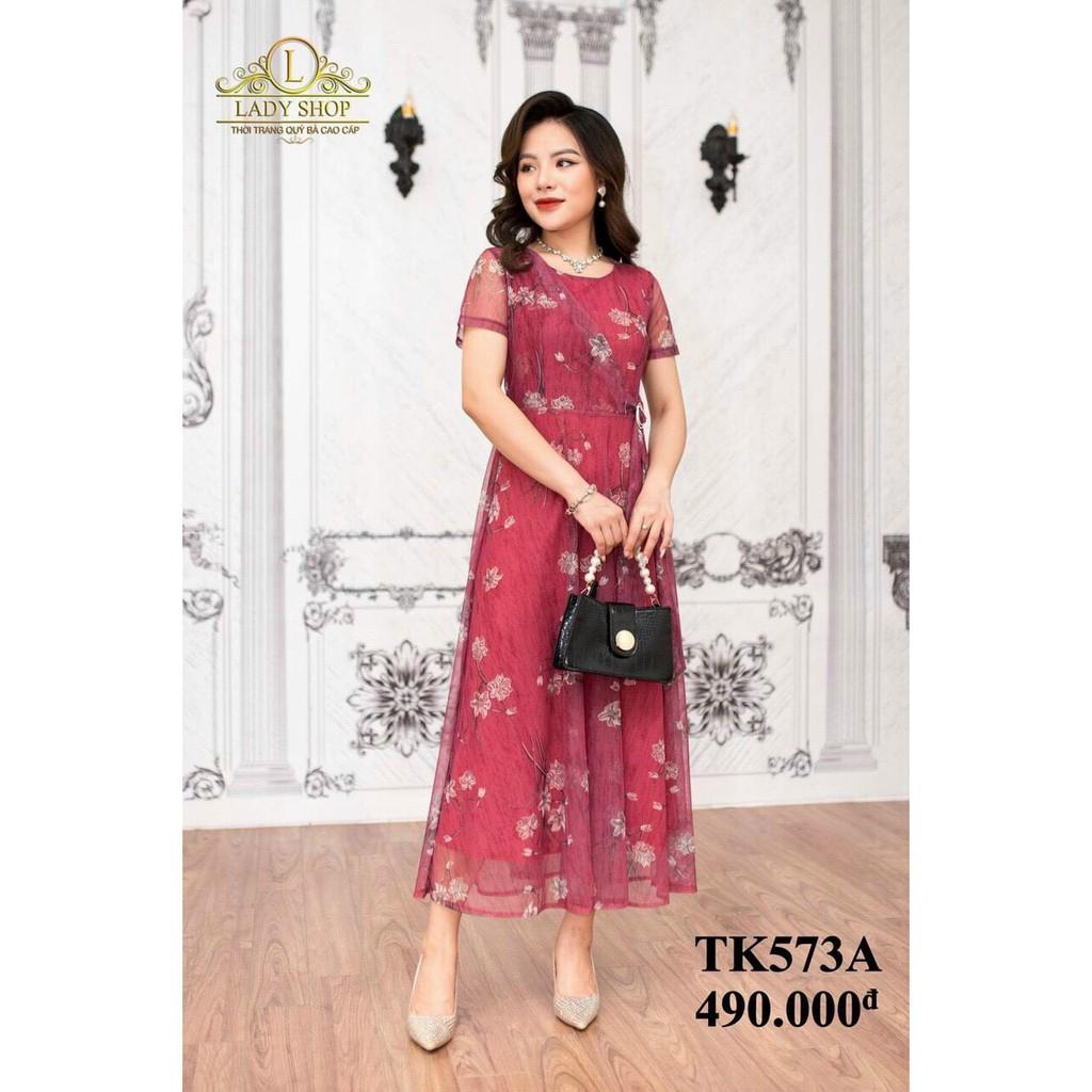 Đầm voan hoa cao cấp dự tiệc cực xinh siêu sang cho chị em