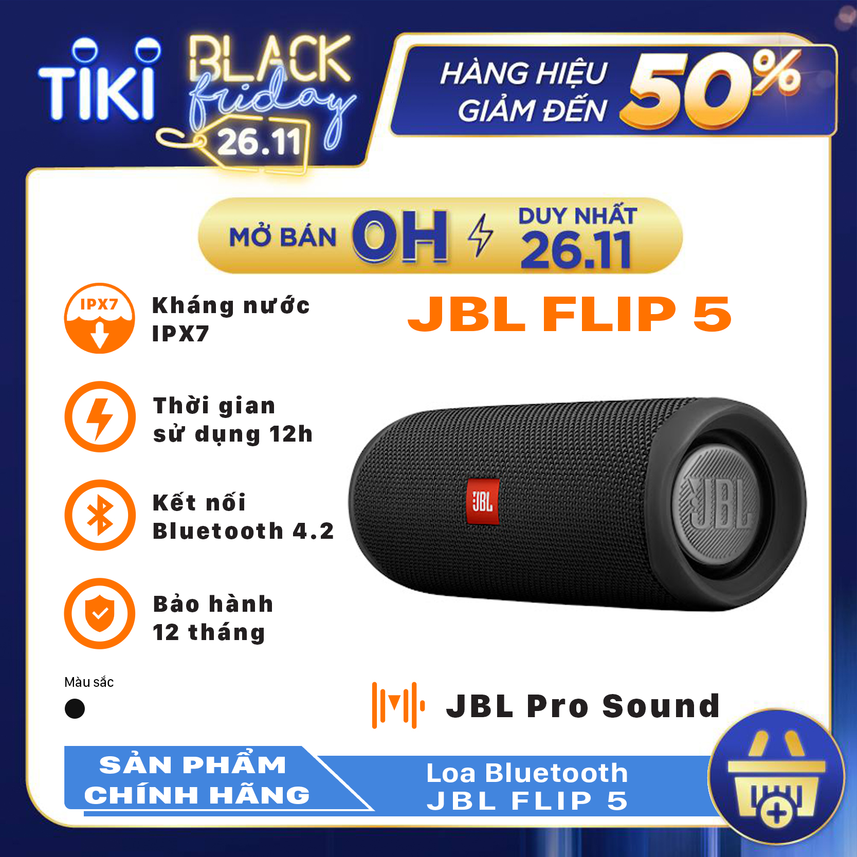 Loa bluetooth JBL Flip 5 - Hàng chính hãng