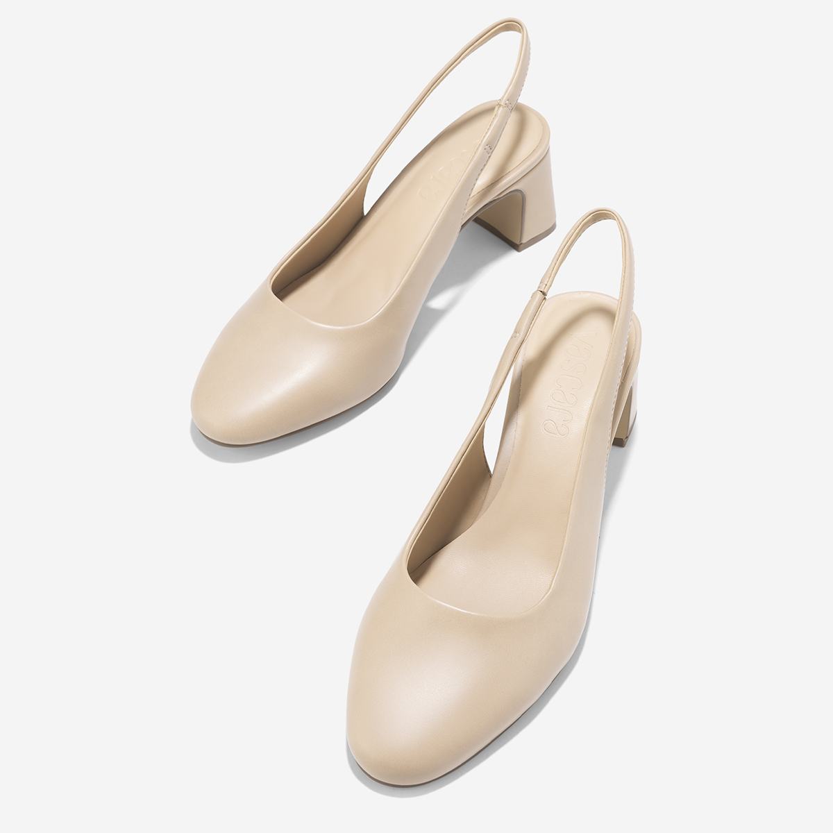 Giày Slingback Mũi Tròn Gót Trụ - BMN 0665