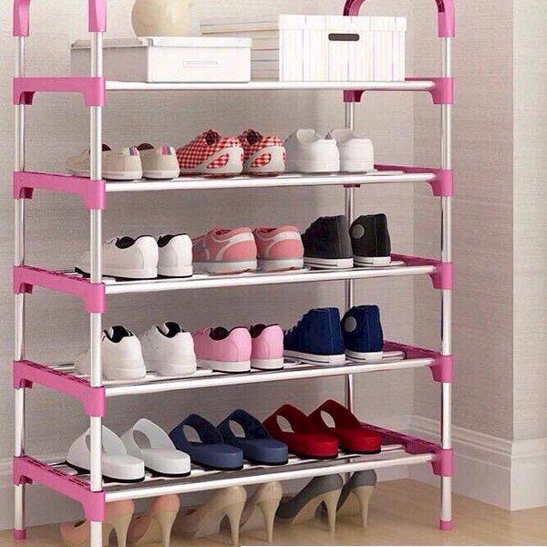 Kệ để giày dép inox 5 tầng 8800-giao màu ngẫu nhiên - GDHN Loại Tốt