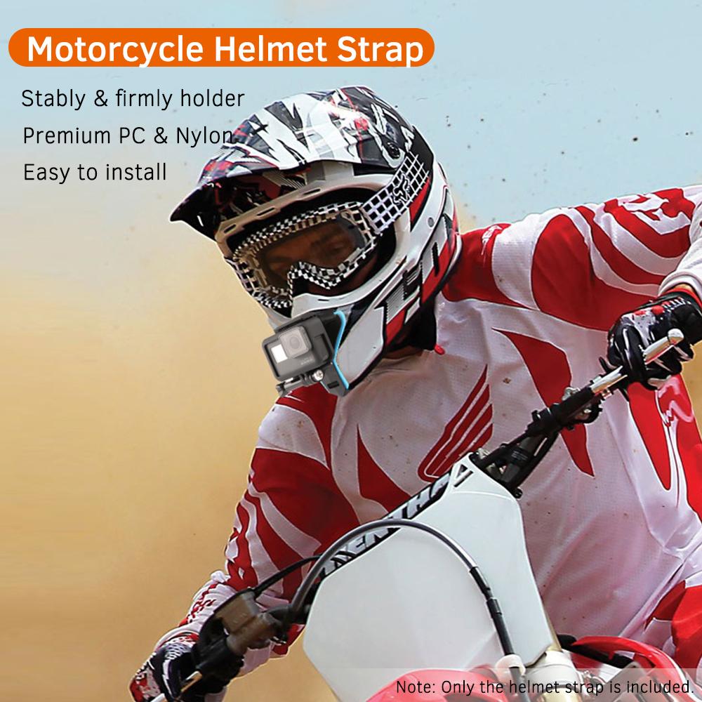 Full Face Helmet Chin Mount Jaw Holder Motorcycle Helmet Strap for GoPro Hero 7/6/5/4/3 SJCAM sj5000/6000/7000 DJI Osmo