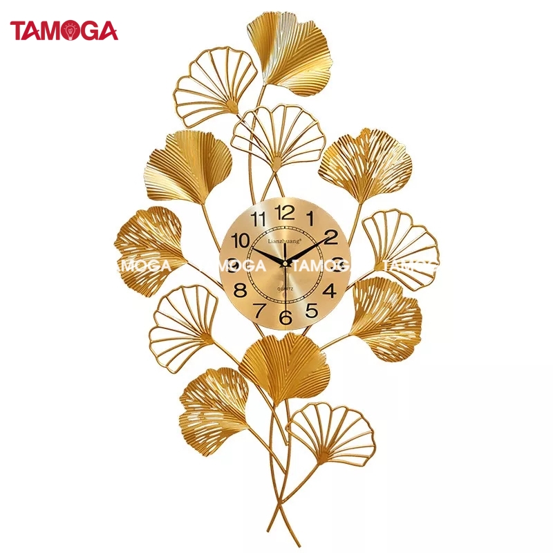 Đồng hồ treo tường trang trí hiện đại công mạ vàng TAMOGA TALAS 2808