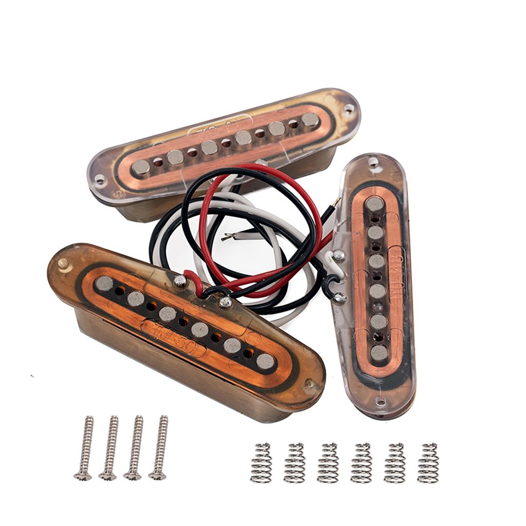 Sunnimix Đàn Guitar Điện Bán Tải Đơn Cuộn Cho ST, Vàng Đồng
