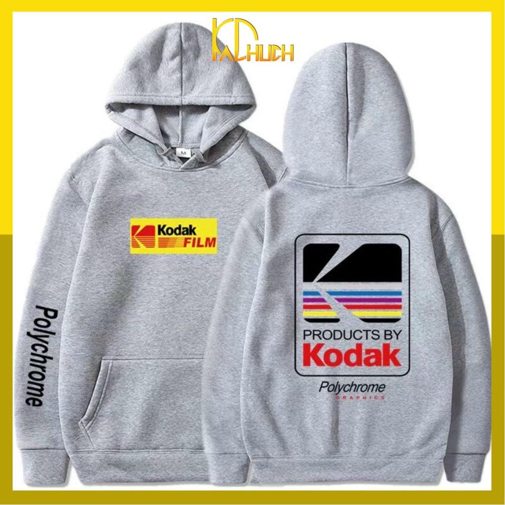 Áo hoodie nam nữ in chữ kodak vải nỉ mềm mịn nón 2 lớp