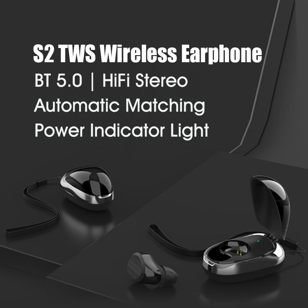 S2 TWS BT5.0 True Wireless Single Earphone In-Ear Earbud Intelligent Touch Control/Noise Reduction/HiFi Stereo/200mAh