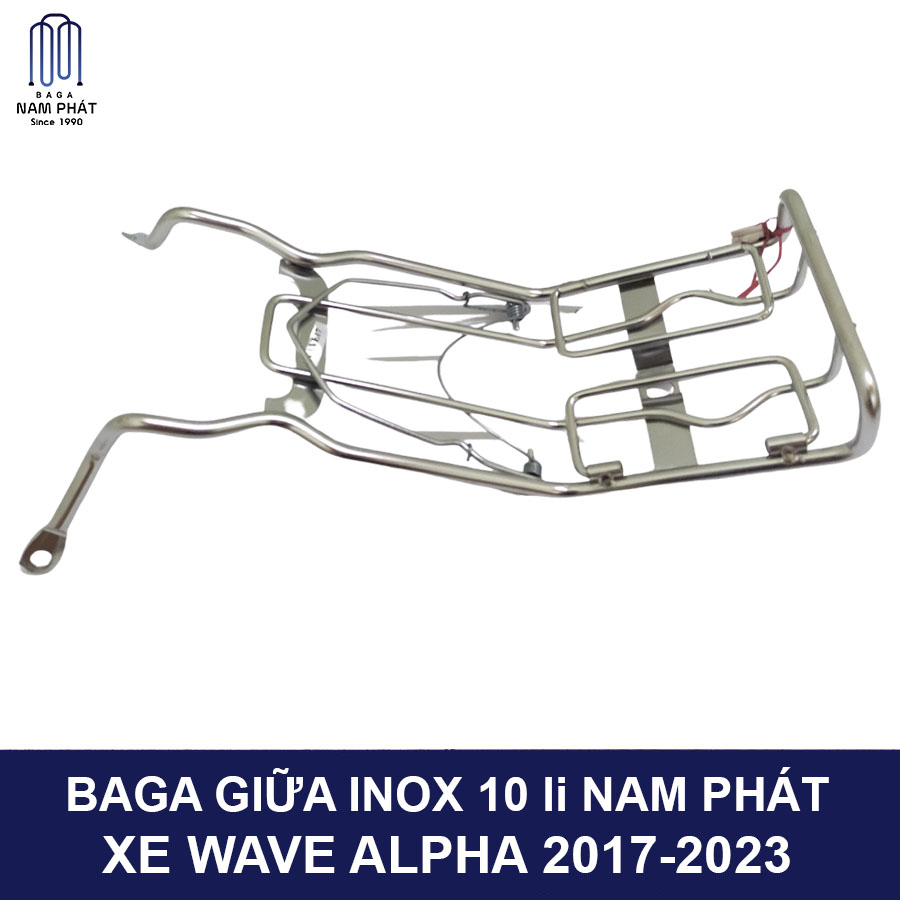 Baga giữa 10 li Wave Alpha 2017-2023 Inox / 7 Màu Nam Phát