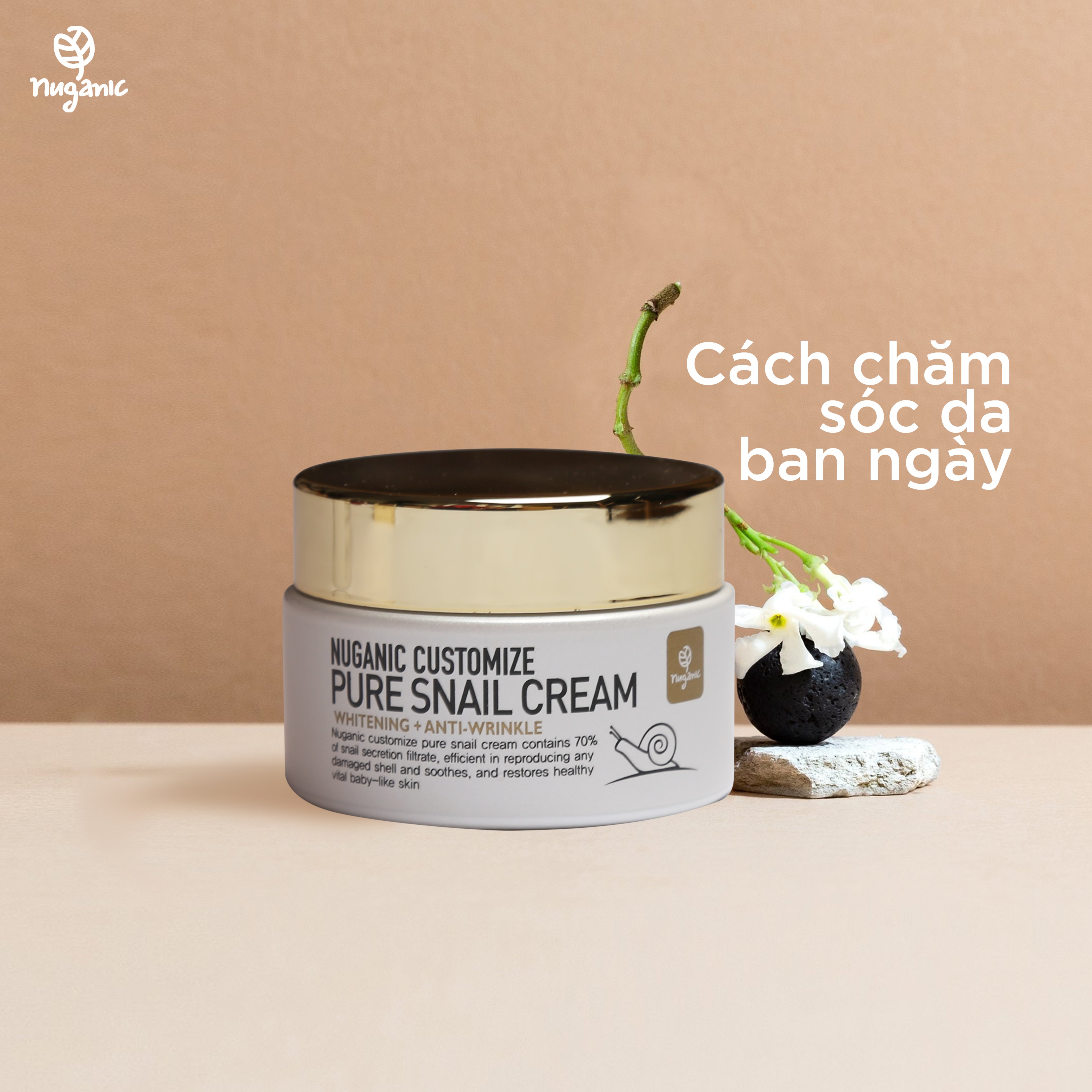 Kem dưỡng Nuganic Customize Pure Snail Cream