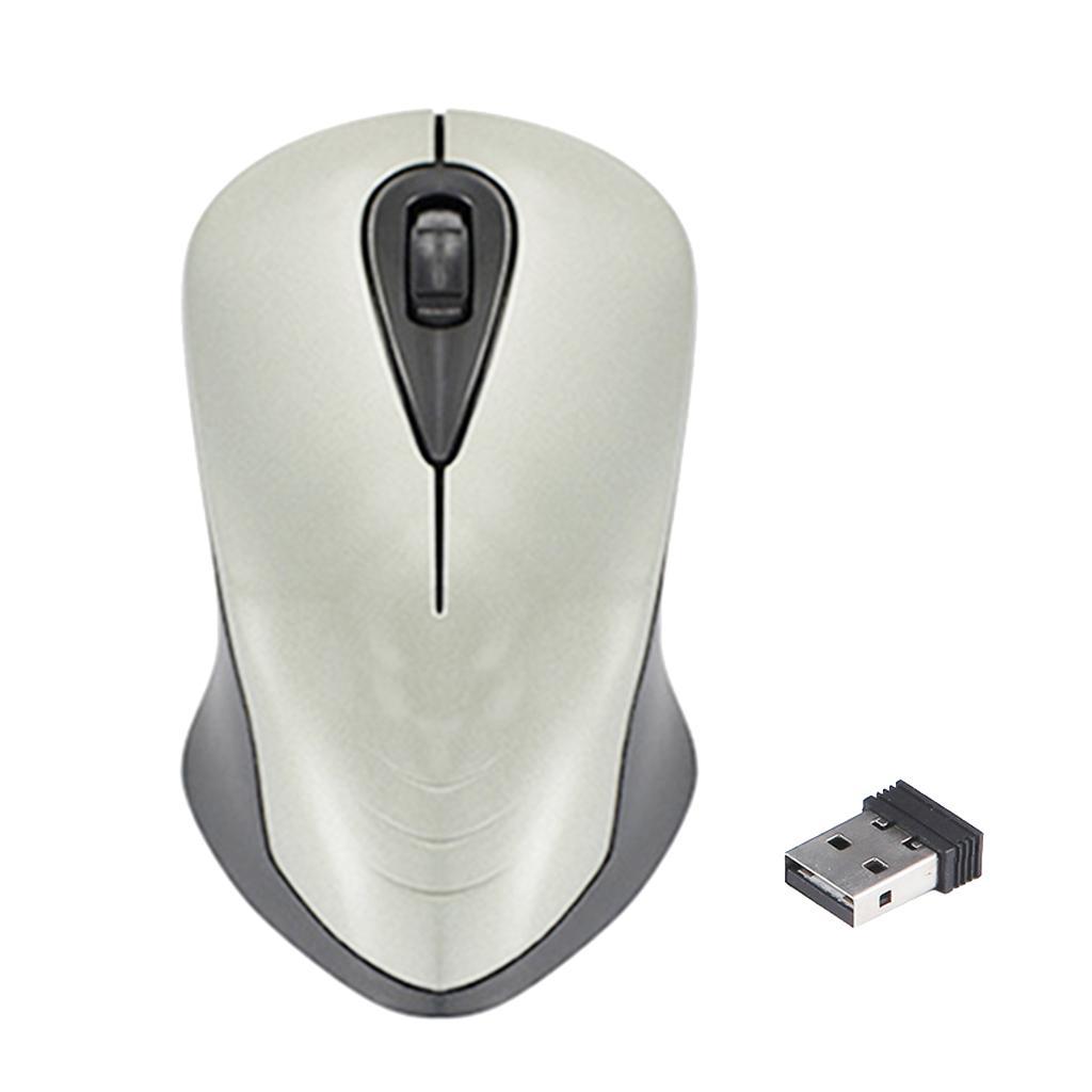 USB Optical Wireless Mouse 2.4G 1200 DPI For Computer Laptop Netbook Silver