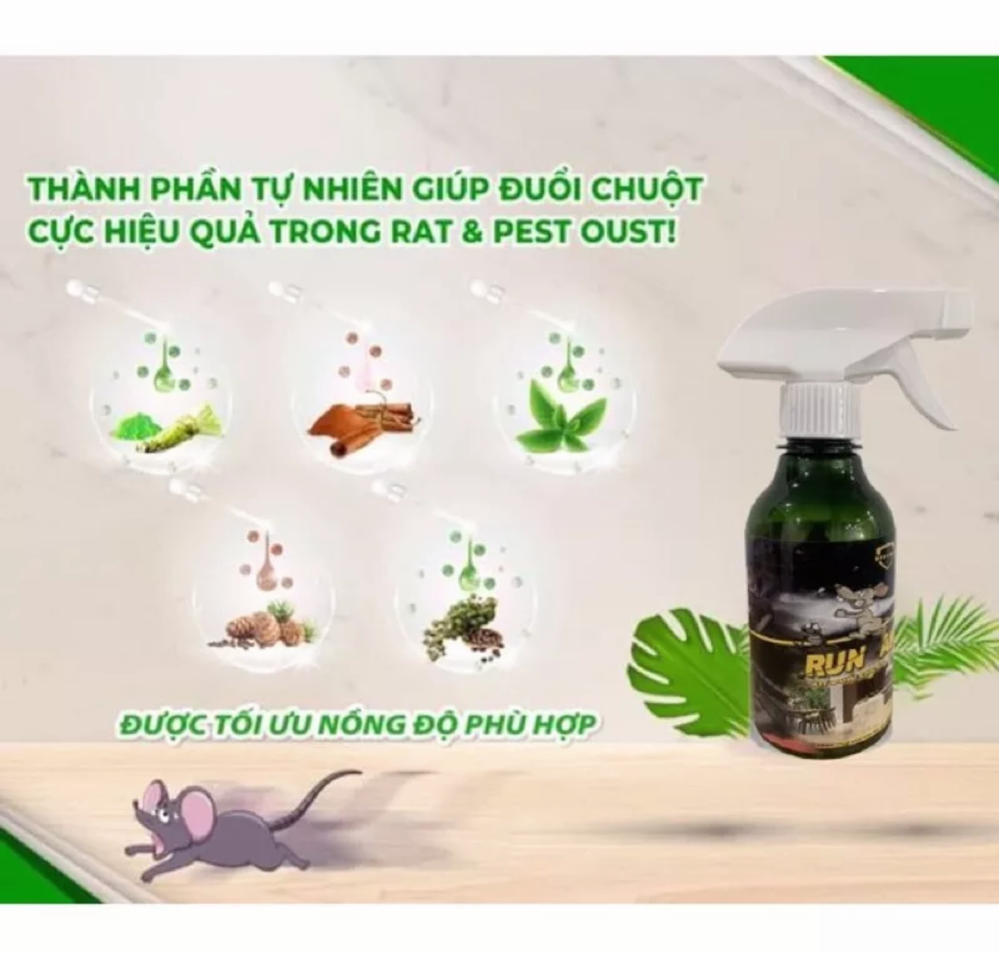 1 CHAI XỊT ĐUỔI CHUỘT GIÁN VÀ CÁC LOẠI CÔN TRÙNG THÔNG MINH BẰNG THẢO MỘC KHÔNG HẠI CHO SỨC KHỎE LOẠI TỐT