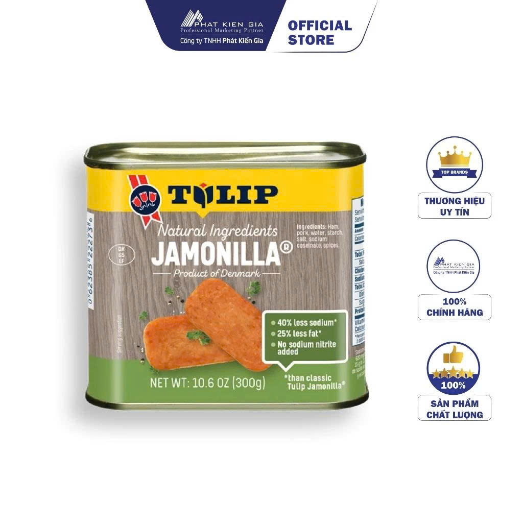 Thịt Heo Hộp Natural Jamonilla Tulip 300g - Nhập Khẩu Đan Mạch | Tulip Natural Ingredients Jamonilla 300g
