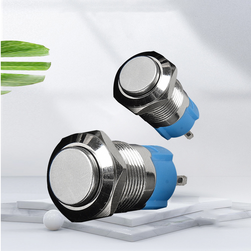 Công tắc Kim loại 12mm có LED, Nút nhấn Tự Khóa