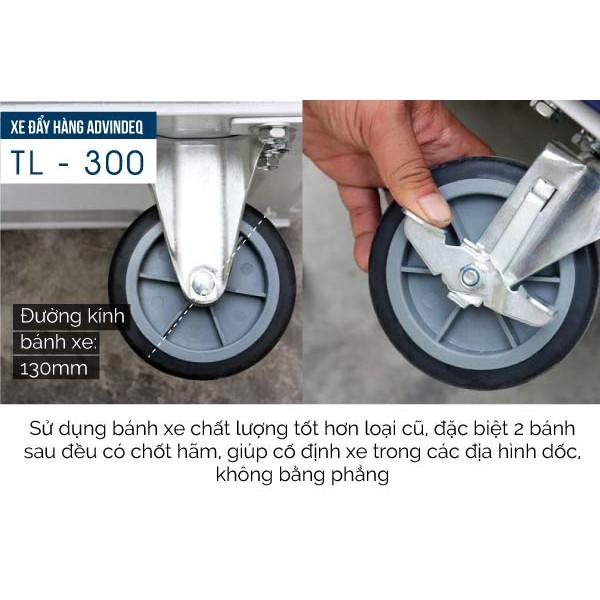 Xe đẩy hàng Advindeq sàn sắt 4 bánh tải trọng chở 150kg-300kg