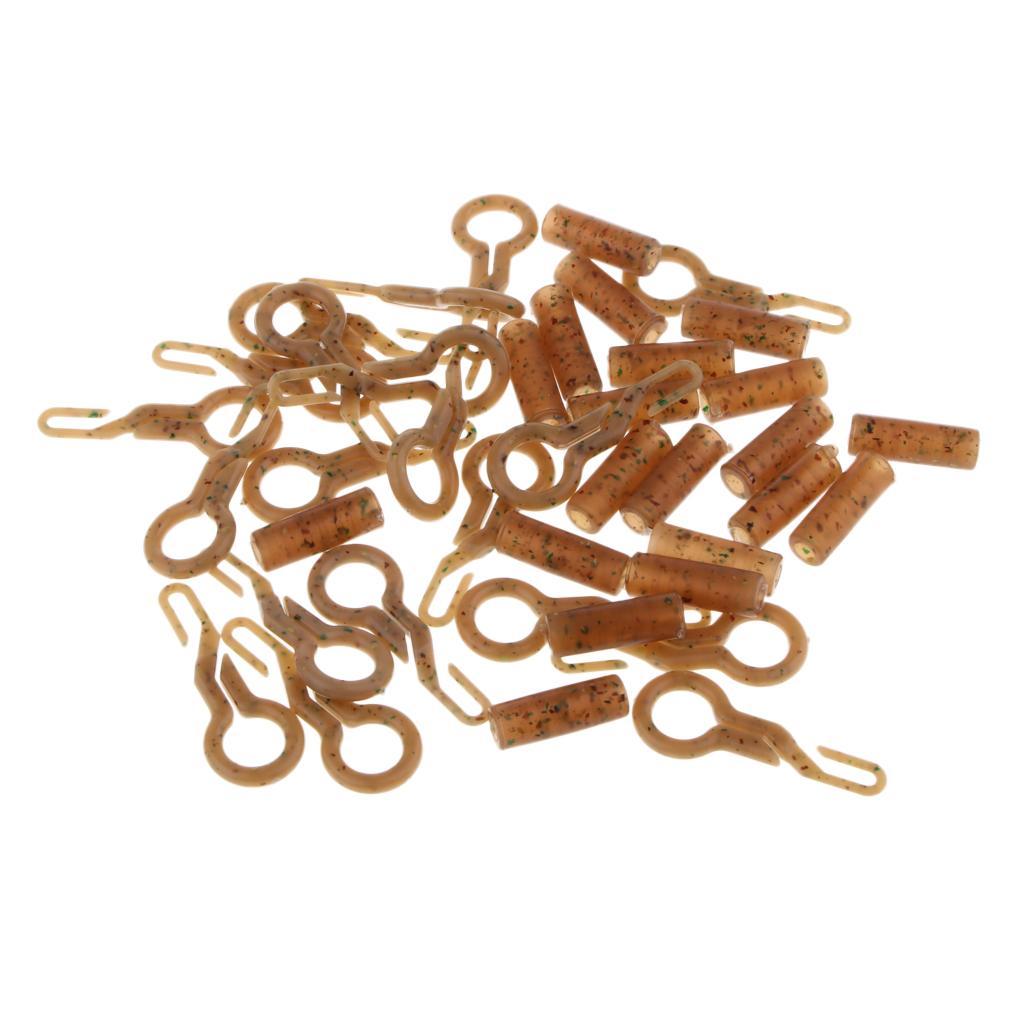 10pcs Back Lead Clips &Tubes For Carp Fishing Rig Accessory Kit