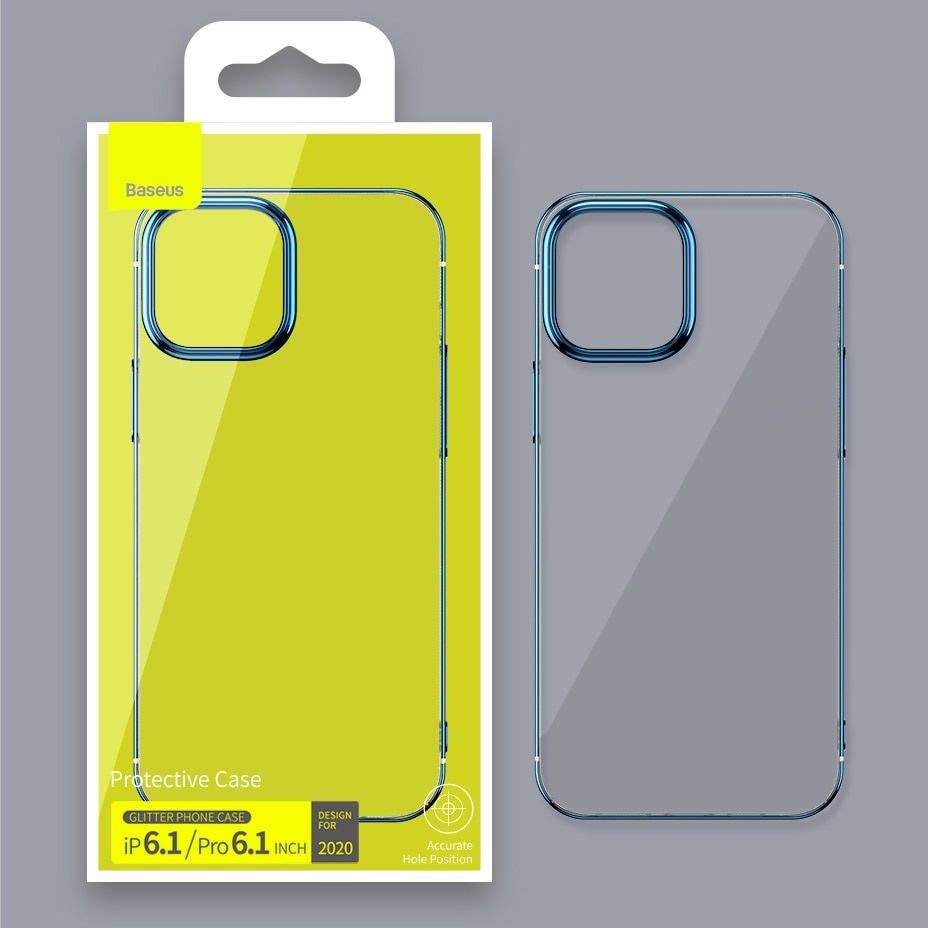 Ốp lưng viền màu mạ crom cho iPhone 12 / iPhone 12 Pro Hiệu Baseus mỏng 0.6mm, chống va đập, gờ bảo vệ Camera, Mạ Crom sang trọng - hàng nhập khẩu