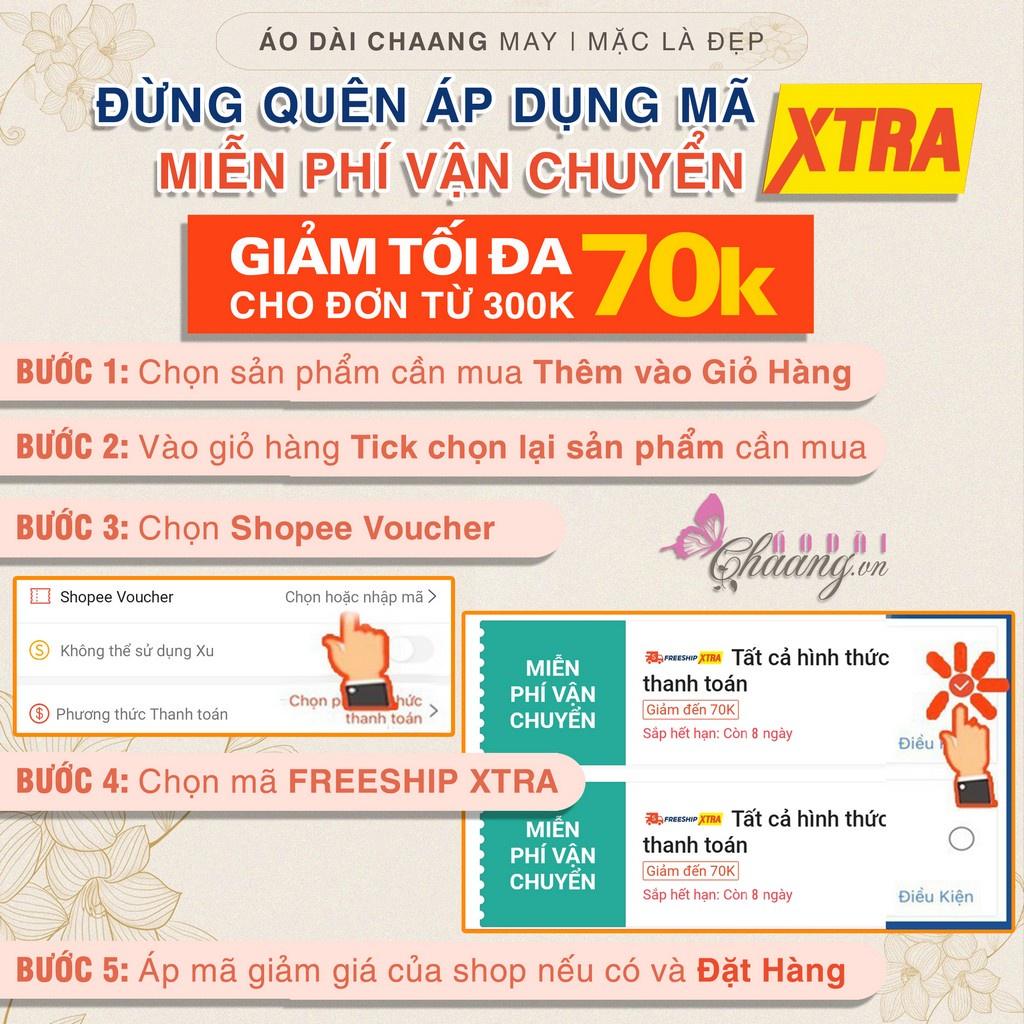 Áo Dài Cưới Truyền Thống CHAANG May Thiết Kế Sẵn 4 Tà Đính Tủa Cổ Ngọc Cô Dâu Dự Tiệc Đẹp ADC1422