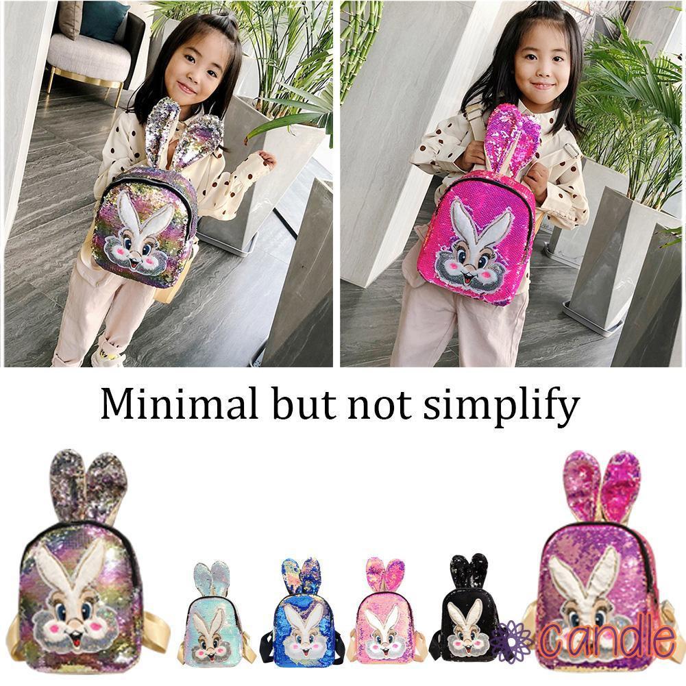 Ba Lô Tai Thỏ Lấp Lánh Đáng Yêu