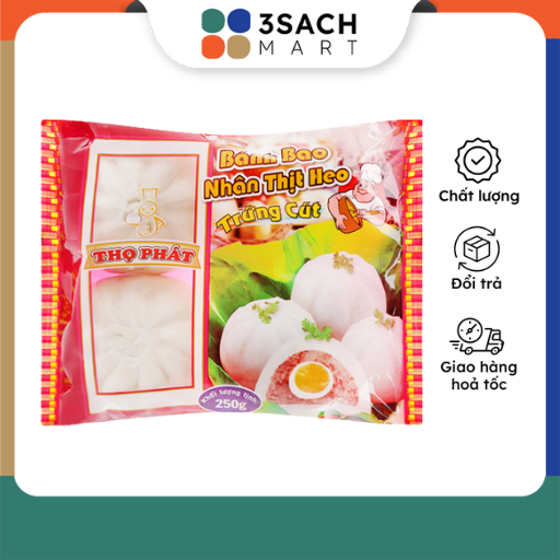 Bánh Bao Nhân Thịt Trứng Cút Thọ Phát Gói 4 cái