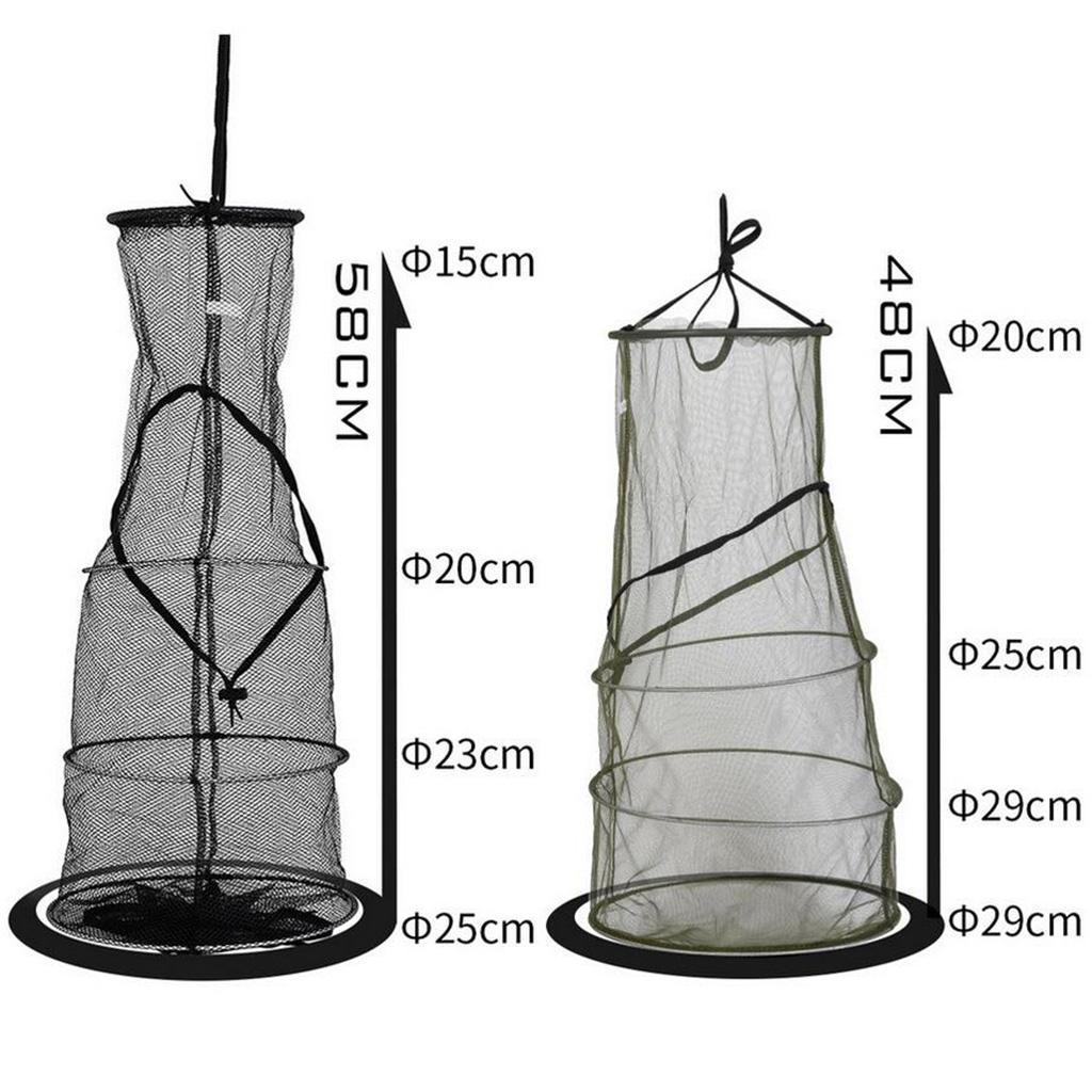 Folded Fishing Net Trap for Shrimp Carp Crayfish Crab Baits Mesh Trap