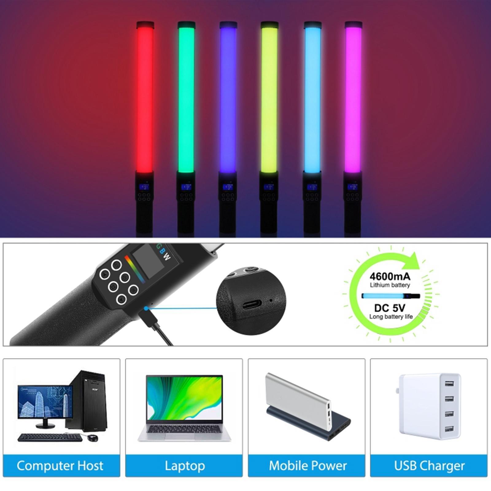 Handheld RGB Photography Light Stick Adjustable