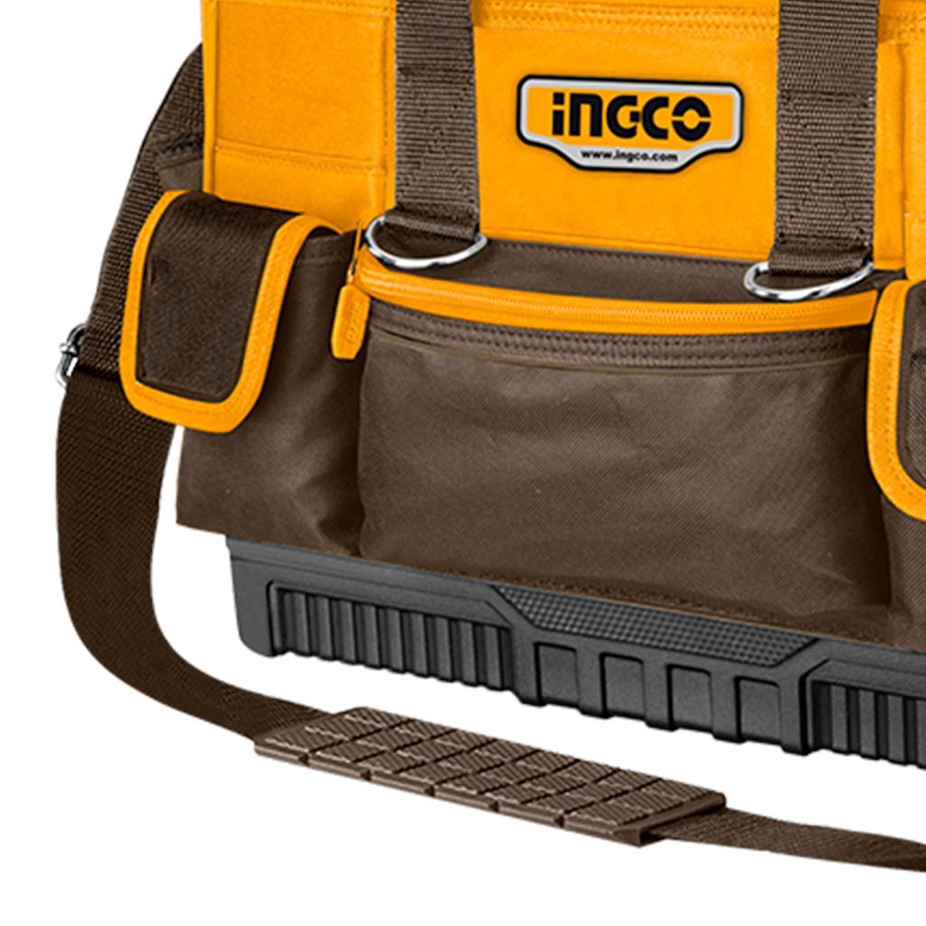 INGCO HTBG10 Mới 2024 - Giỏ đựng đồ nghề 16 inch đế nhựa 25 túi đựng đồ nghề