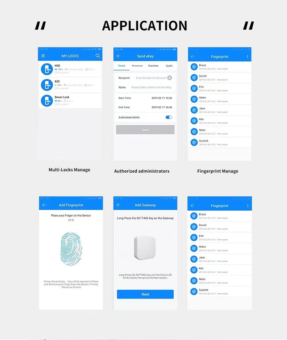 8 Ngôn Ngữ Điện Tử Tuya Wifi Tự Động Khóa Cửa Thông Minh Ứng Dụng TTLock Vân Tay Chống Nhìn Trộm Mật Khẩu Thẻ IC Chìa Khóa Kim Loại Mở Khóa