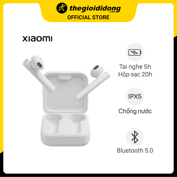 Tai nghe Bluetooth True Wireless Earphones 2 Basic Xiaomi BHR4089GL Trắng - Hàng Chính Hãng