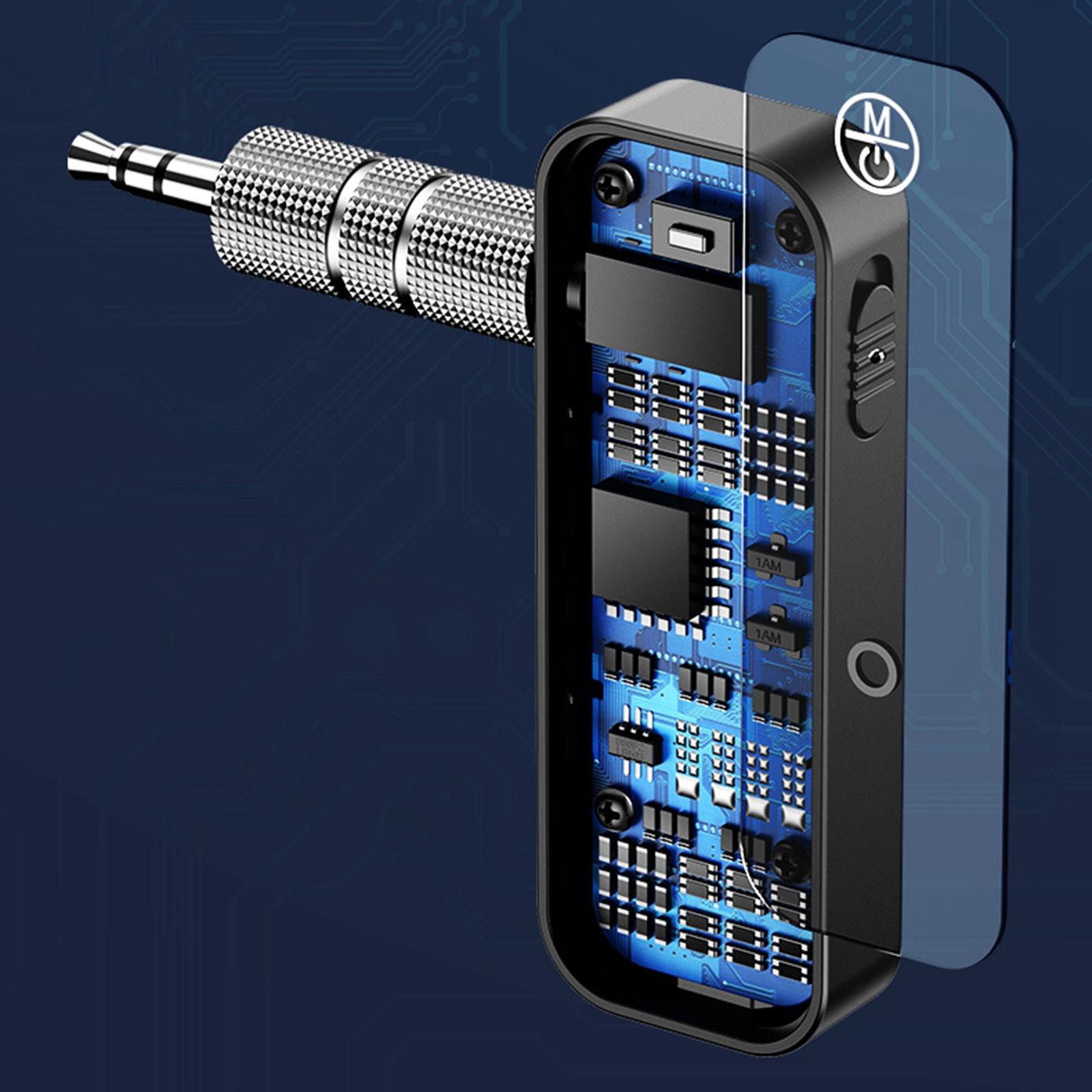 Bluetooth 5.0 Transmitter Receiver, 3.5mm AUX Bluetooth Audio Adapter for Home Stereo,Wireless Bluetooth Adapter for TV, PC, Smartphone, Car