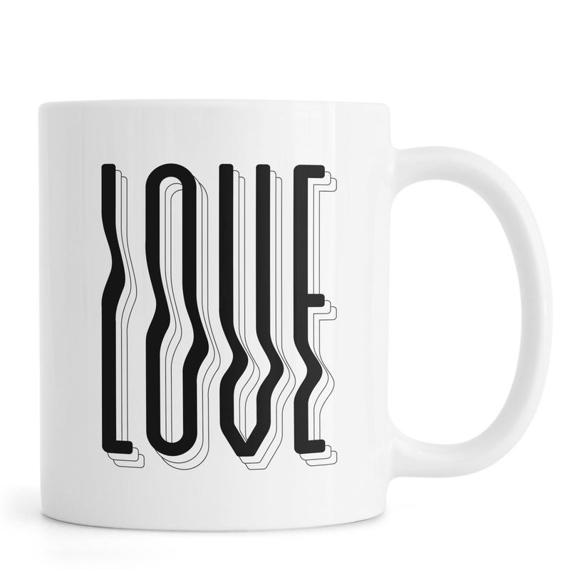 Ly Cốc Sứ Cao Cấp hình Love Wavy