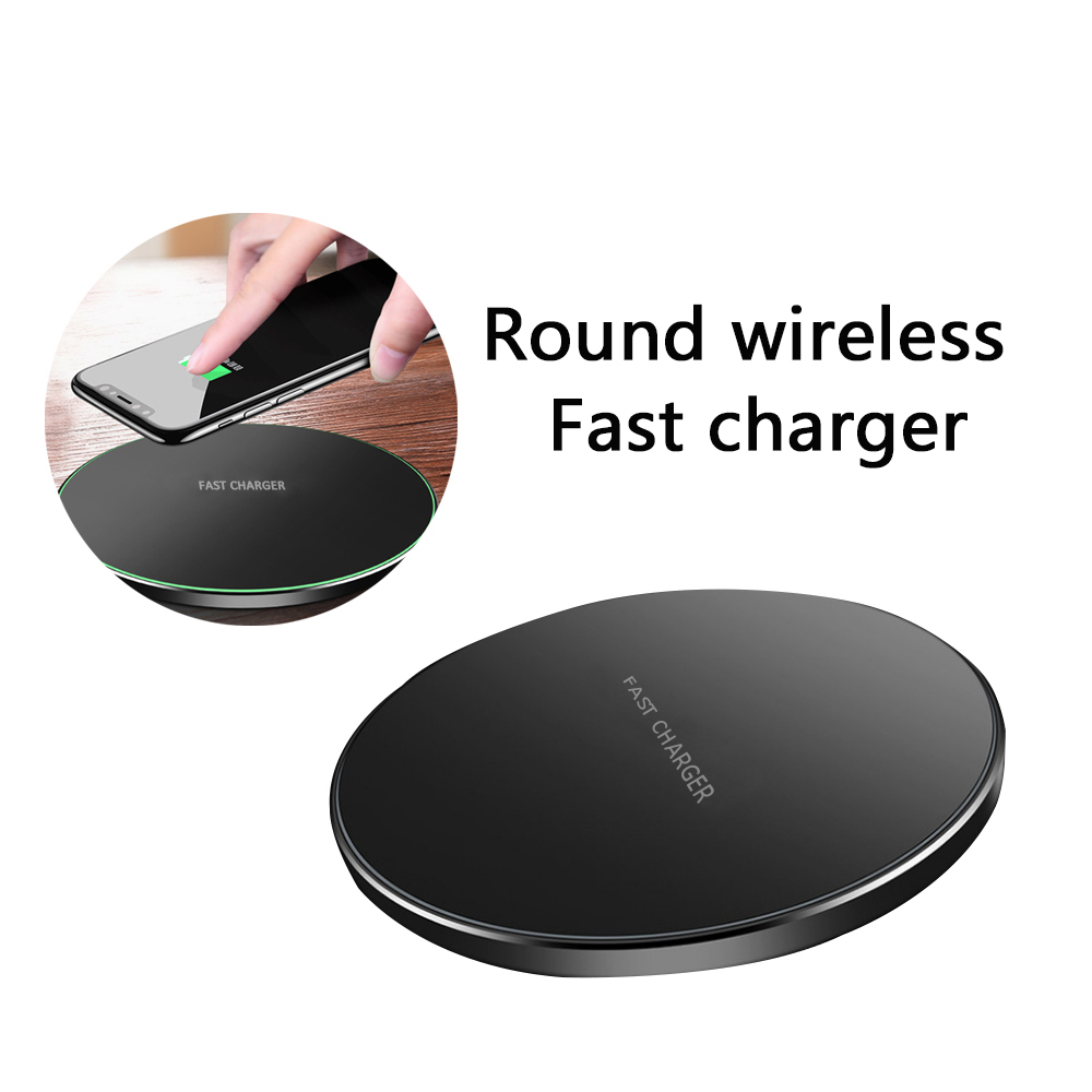 Tấm Sạc Không Dây Tròn QI Có Chỉ Báo Cho Điện Thoại Di Động