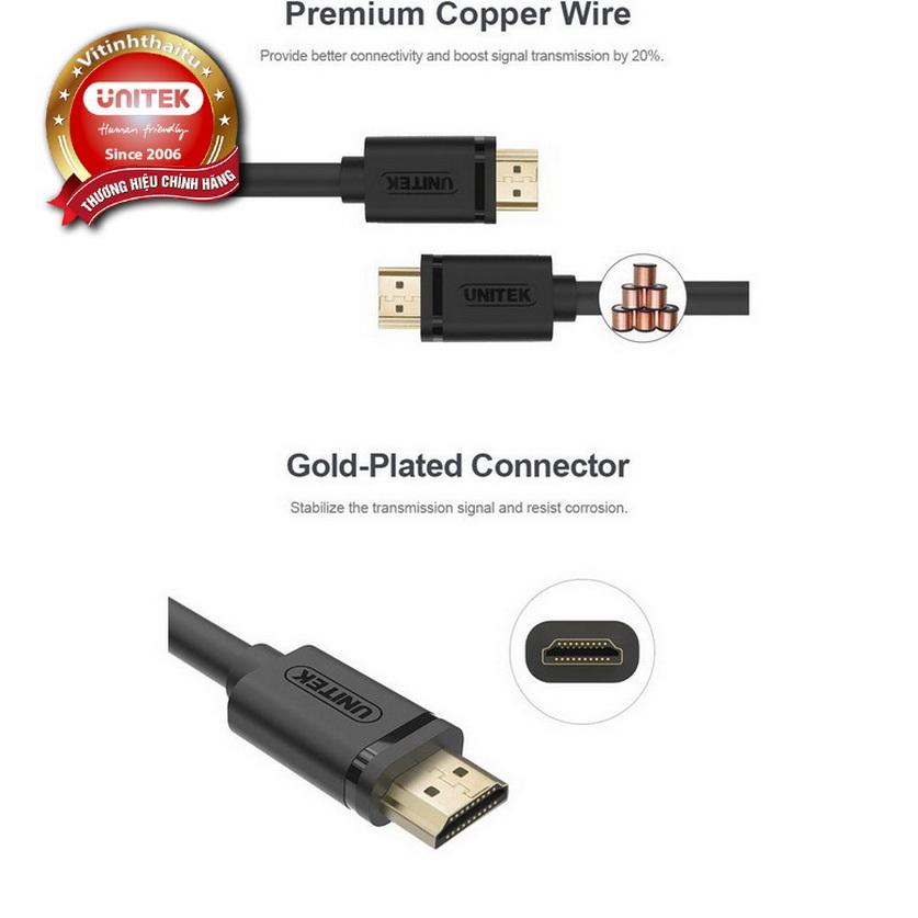 Cáp HDMI 1.4 5m Unitek YC140U - HÀNG CHÍNH HÃNG