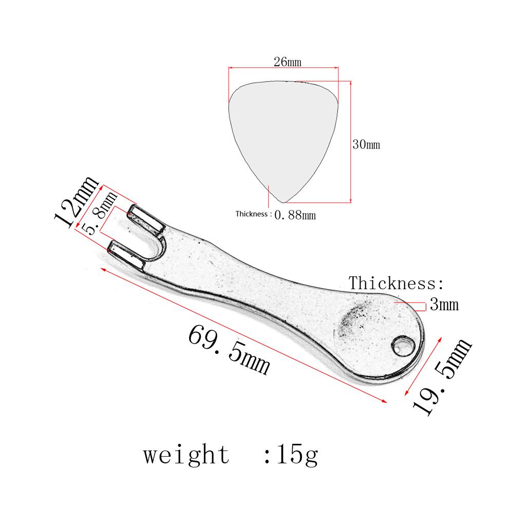 Sunnimix Bền Thép Bạc Điện Acoustic Bass Pin Kéo Đàn Guitar Dụng Cụ Phụ Kiện