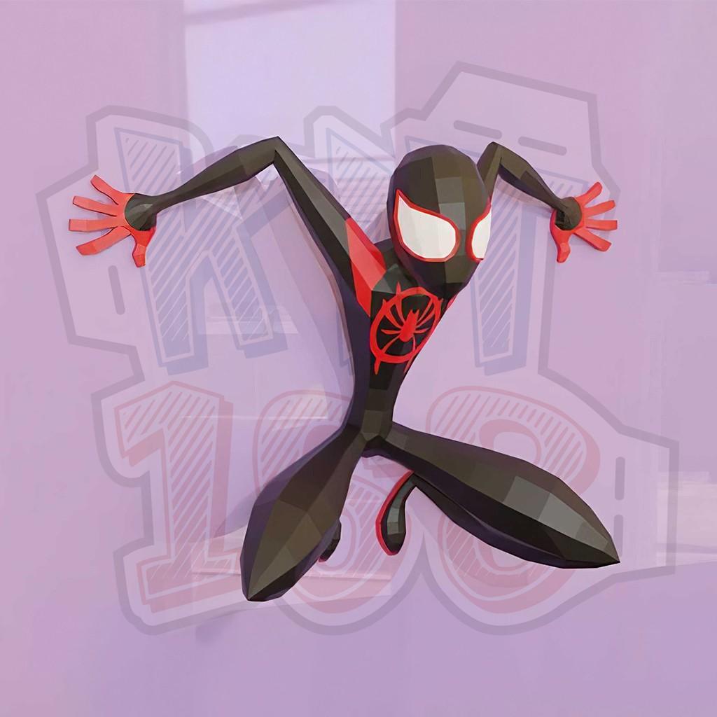 Mô hình giấy Anime Game Spider-Man Miles Morales treo tường