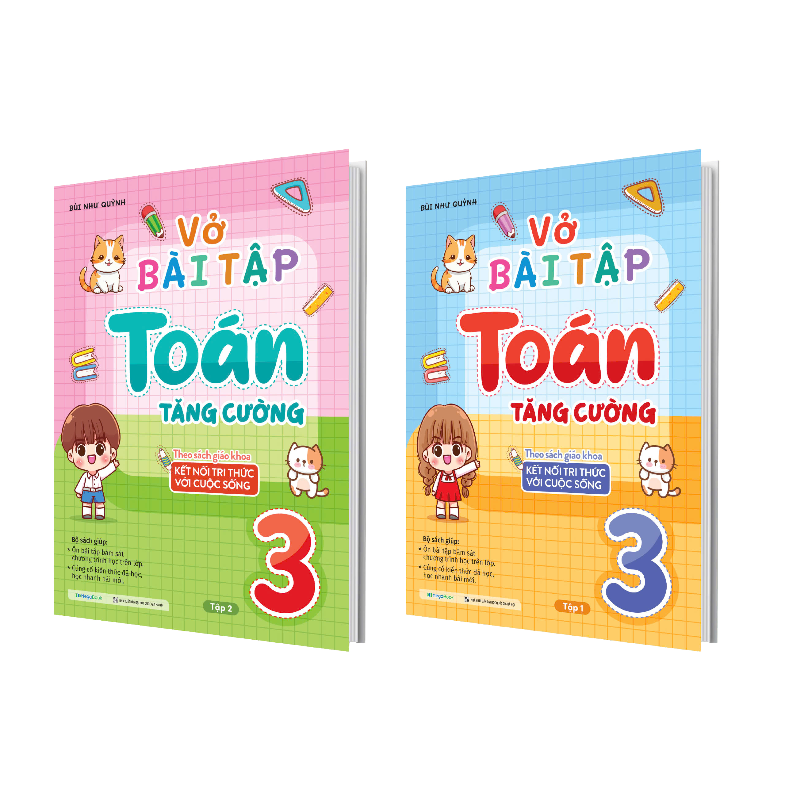 Combo Vở bài tập Toán tăng cường lớp 3 (2 Tập) (Theo sách giáo khoa kết nối tri thức với cuộc sống)