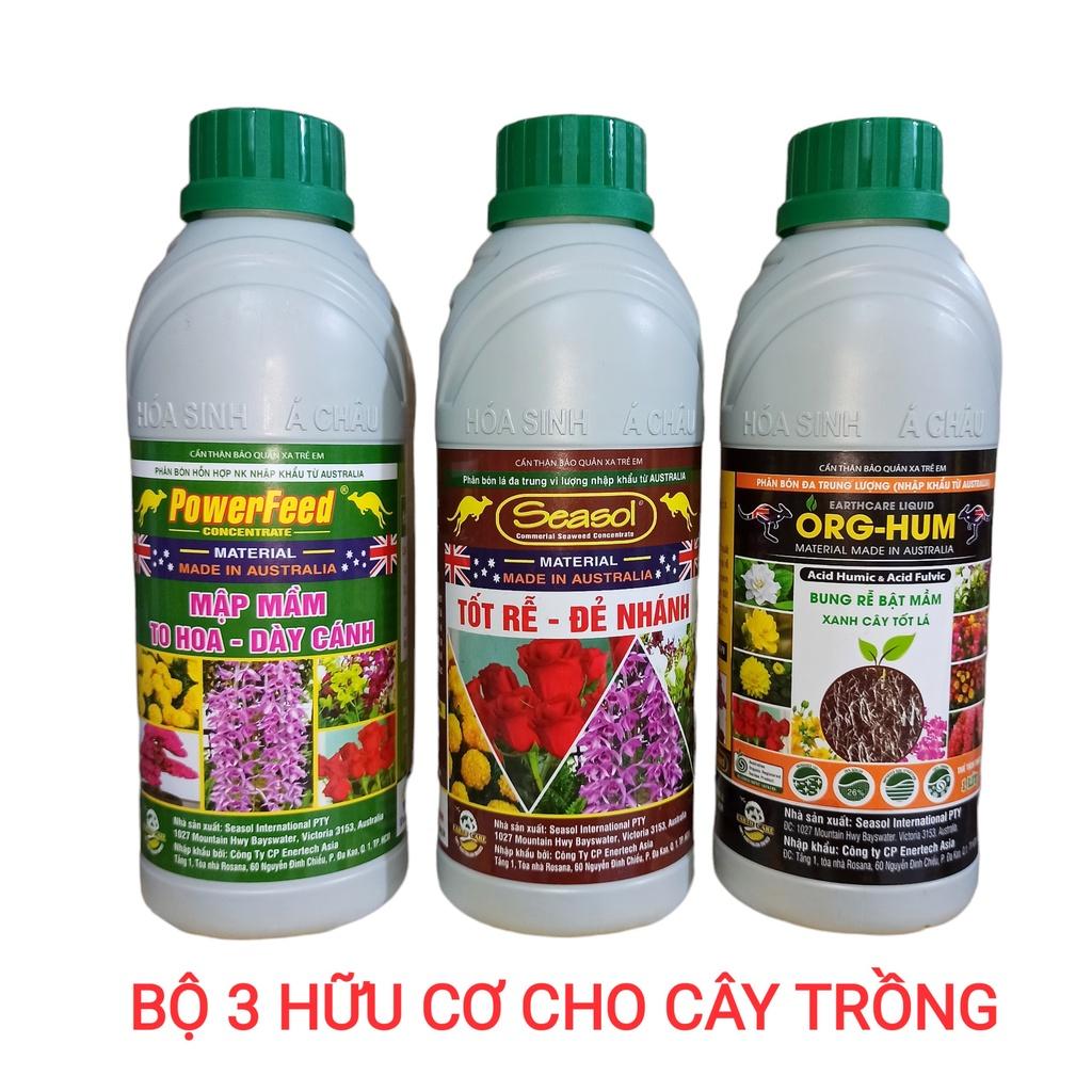 Bộ ba hữu cơ rất tốt cho Lan và cây trồng - Powerfeed - Seasol - orghum chai 1 lít