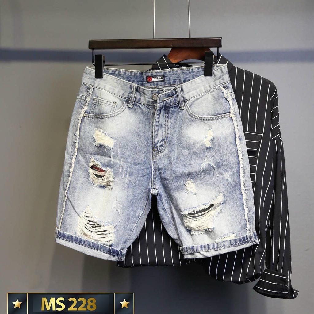 Quần short jean nam rách cao cấp vải co dãn hàng siêu đẹp hottrend Phuongnamshop20 69e