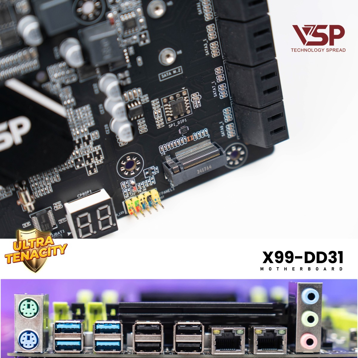Bo Mạch Chủ Main VSP X99-DD31 D3 (Dual CPU) Socket LGA 2011 – Hàng Chính Hãng
