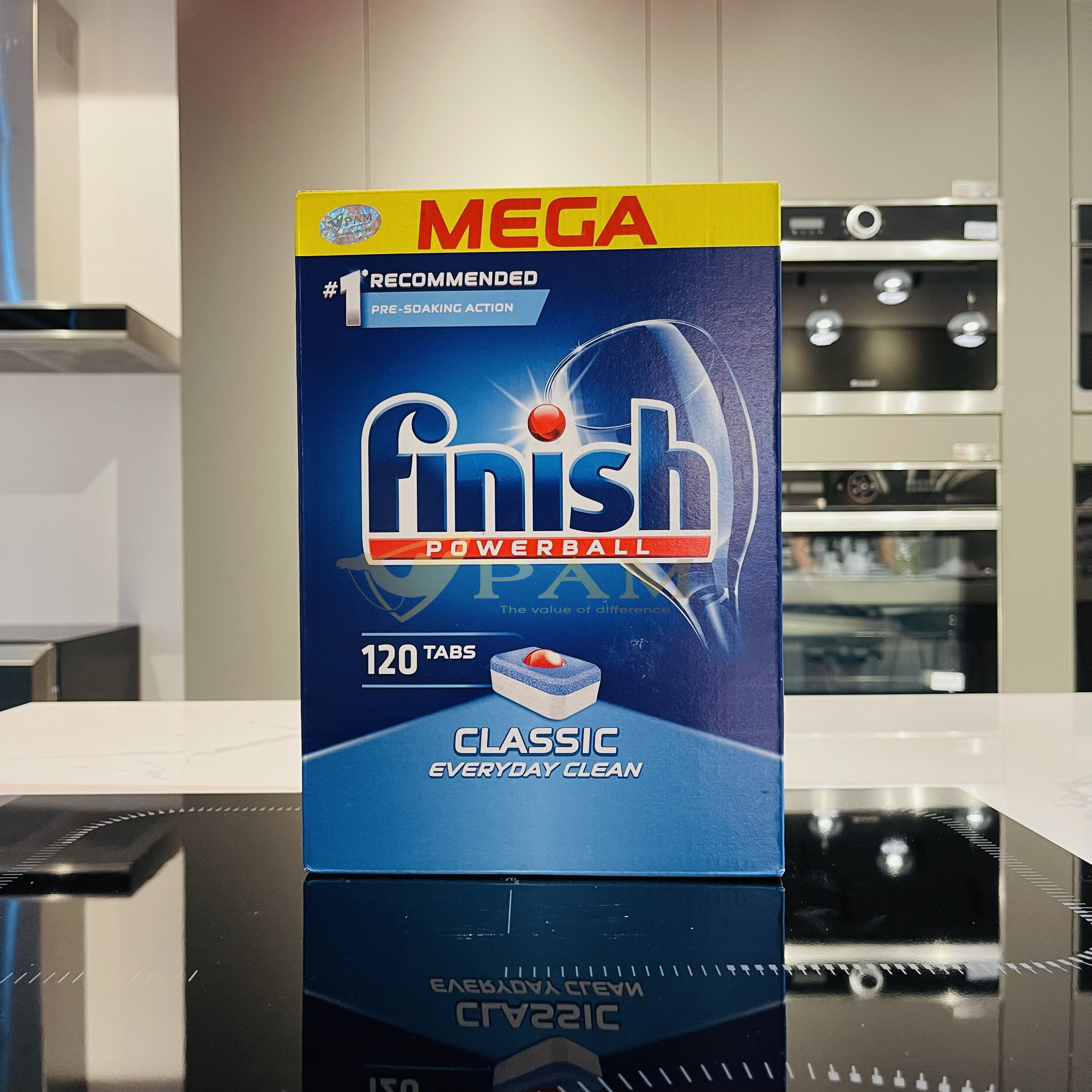 Combo Viên rửa bát Finish Classic 120 viên + Muối Finish 4kg + Nước làm bóng Finish 400ml hương chanh