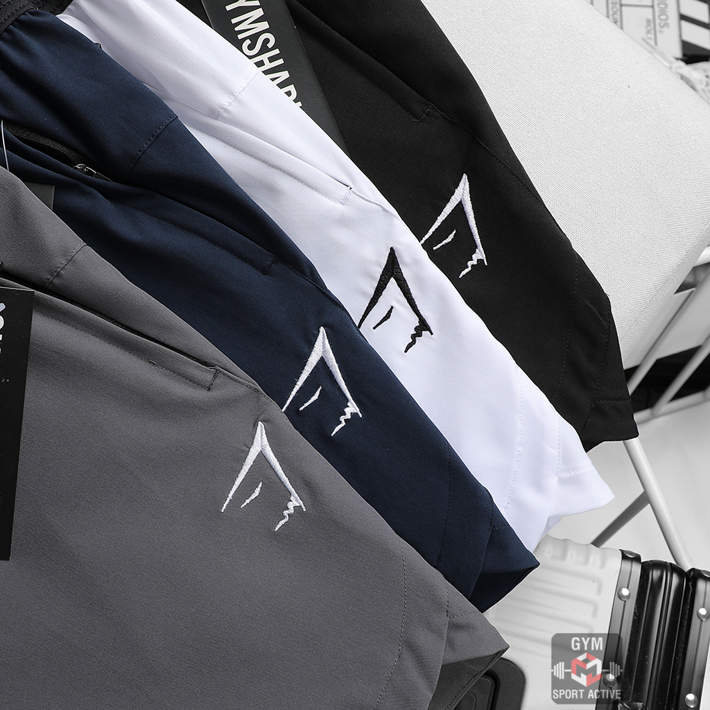 Quần short nam thể thao quần đùi chạy bộ tập gym nam short GymShark chất xi vát gấu phom ngắn trên gối