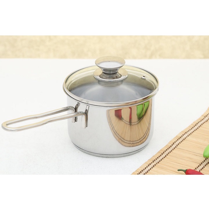 Quánh Inox Nắp Kiếng Fivestar Q12-3DG - Hàng Chính Hãng